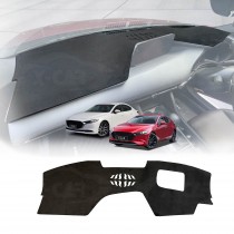 Dash Mat for Mazda 3 BP Series Hatch Sedan 2019-Onwards with-HUD Non-Slip Microfiber Pad Cover Interior Accessories