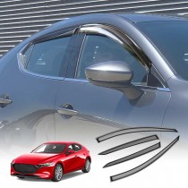 Premium Weathershields for Mazda 3 Hatch 2019-2024 Car Weather Shields Wind Deflectors Window Sun Visor 4-Piece Set