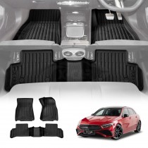 3D Floor Mats for Mercedes-Benz A-Class W177 V177 2018-Onwards Heavy Duty All Weather Car Waterproof Interior Protection Liner Set