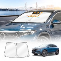 WindScreen Sun Shade for Mercedes-Benz EQA H243 Series 2021-Onwards Blocks UV Rays Foldable Custom Wind Screen Sun Visor Protector