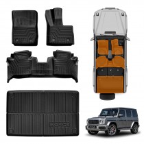 Floor Mats Boot Liner Set for Mercedes-Benz G-Class W463 2019-Onwards All Weather Heavy Duty Cargo Car Trunk Luggage Tray
