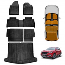 Floor Mats Boot Liner Set for MG HS 2018-2024 All Weather Heavy Duty Cargo Kick Mats Back Seat Cover Car Trunk Accessories