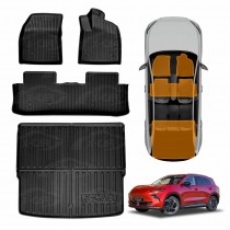 3D Floor Mats Boot Liner Set for MG MGS5 EV 2025-Onwards All Weather Heavy Duty Cargo Car Trunk Luggage Tray