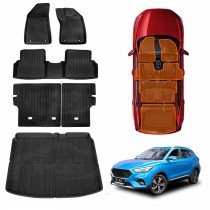 3D Floor Mats Boot Liner Set for MG ZST 2018-2025 All Weather Heavy Duty Cargo Kick Mats Back Seat Protector Cover