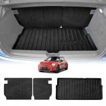 Boot Liner Set for Mini Cooper 3 Door 2024-Onwards Lower Level All Weather Heavy Duty Car Trunk Cargo Kick Mats Back Seat Protector