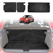 Boot Liner Set for Mini Cooper 3 Door 2024-Onwards Upper Level All Weather Heavy Duty Car Trunk Cargo Kick Mats Back Seat Protector