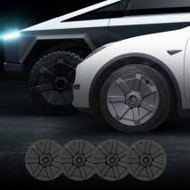 Tesla Model Y 2022-2025 Wheel Protector Cover Caps 19 Inch Rim Hubcap Hub Cap Cybertruck Style Matt Black (Set of 4)