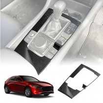 Center Console Gear Shift Cover for Mazda 3 BP 2019-2025 Carbon Fiber Style Frame Trim Protector