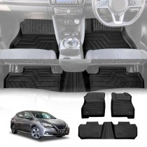 3D Floor Mats for Nissan LEAF ZE1 Series 2017-2025 Heavy Duty All Weather Car Mats Carpet Liner Set