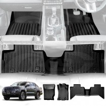 3D Floor Mats for Nissan Navara D27 Series Dual Cab 2026-Onwards Heavy Duty All Weather Car Waterproof Interior Protection Liner Set