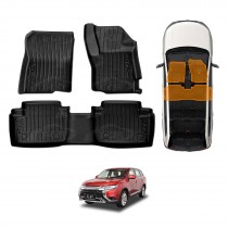3D Floor Mats for Mitsubishi Outlander 2007-2021 Customized Heavy Duty All Weather Car Mat Floor Liner Full Set Carpet