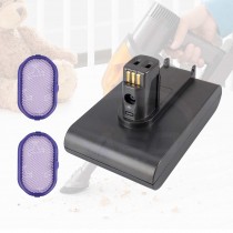 Replacement Battery and 2x Washable Pre Filter for Dyson DC31 DC34 DC35 DC44 DC45 DC30 17083-4010 917083-01 Animal Handheld Vacuum-Type A