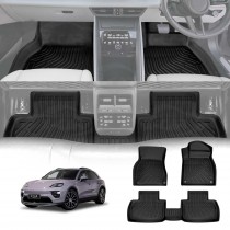 3D Floor Mats for Porsche Macan Electric 2024-Onwards Heavy Duty All Weather Car Waterproof Interior Protection Liner Set
