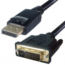 1.8M Display Port DP To DVI-D 24+1 Pin Male Gold Connection Cable for HP Dell Asus Lenovo PC laptop