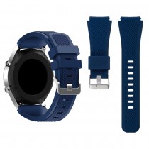 Blue Silicone Rubber Band for Samsung Galaxy Watch 3 45mm/Gear S3 Frontier/Classic 46mm