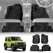 3D Floor Mats for Suzuki Jimny 3-Door Auto Transmission 2018-2025 Heavy Duty All Weather Car Mats Carpet Liner Set