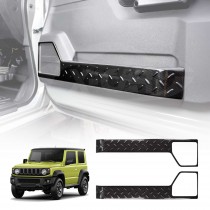 Anti Kick Car Door Panel For Suzuki Jimny 3-Door 2018-2025 Steel Protective Side Edge Protector Cover Guard Carbon Fibre Style