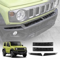 Front Bumper Guard Trims for Suzuki Jimny 3-Door 2018-Onwards Stainless Steel Scratch Protection Exterior Accessory Black