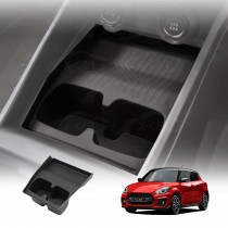 Cup Holder Storage Tray for Suzuki Swift 3rd Gen 2017-2024 Centre Console Anti-Slip Organizer Box Car Interior Accessories