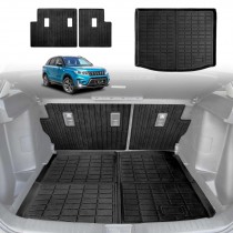Boot Liner Kick Mats Set for Suzuki Vitara LY Series 2015-2025 All Weather Heavy Duty Cargo Car Trunk Back Seat Protector