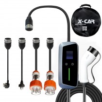 Portable Type 2 EV Charger Swappable Tail With Adapters 10A/15A/20A/32A Modular Charging Kit Accessories