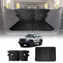 Boot Liner Back Seat Protector for GWM Tank 300 Tank300 2023-Onwards All Weather Heavy Duty Cargo Car Trunk Kick Mats