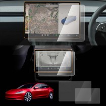 Tempered Glass Dash Center Console Screen Protector for Tesla Model 3 Highland 2023-2025 Touchscreen Anti-Scratch Cover Accessories