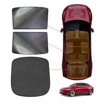 Rear Windscreen Glass Roof Sunshades for Tesla Model Y L 6-Seat 2026-Onwards Black Sunroof UV Heat Protection Mesh Sun Blind