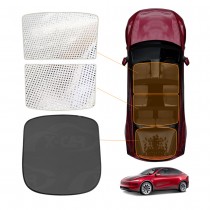 Rear Windscreen Glass Roof Sunshades for Tesla Model Y L 6-Seat 2026-Onwards White Sunroof UV Heat Protection Mesh Sun Blind
