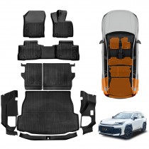 Floor Mats Boot Liner Set for Toyota Rav4 2026-Onwards with Boot Side Speaker Trunk Rear Bumper Cargo Kick Back Seat Sill Protector Covers