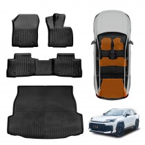 3D Floor Mats Boot Liner Set for Toyota RAV4 6th 2026-Onwards with Boot Side Speaker All Weather Heavy Duty Cargo Car Trunk Luggage Tray