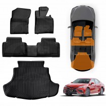 3D Floor Mats Boot Liner for Toyota Camry 2018-2024 All Weather Heavy Duty Cargo Car Trunk Luggage Tray