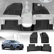 3D Floor Mats for Toyota C-HR CHR 2016-2023 Heavy Duty All Weather Car Mats Carpet Liner Set