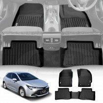 3D Floor Mats for Toyota Corolla Hatchback 2018-Onwards Heavy Duty All Weather Car Mats Carpet Liner Set