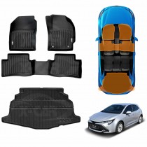 3D Floor Mats Boot Liner for Toyota Corolla Hatchback ZR Hybrid 2018-Onwards All Weather Heavy Duty Cargo Car Trunk Luggage Tray