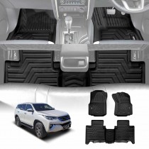 Front Rear Floor Mats for Toyota Fortuner 2015-Onwards Heavy Duty All Weather Car Mats Carpet Liner Set