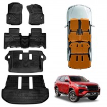 3D Floor Mats Boot Liner for Toyota Fortuner 2015-Onwards All Weather Heavy Duty Cargo Car Trunk Luggage Tray