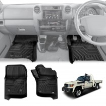 3D Front Floor Mats for Toyota Land Cruiser 79 Series Single Cab 2012-2016 Heavy Duty All Weather Car Mats Carpet Liner Set