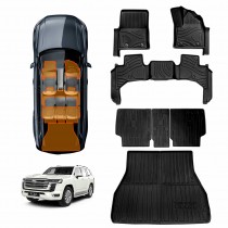 Floor Mats Boot Liner Set for Toyota Landcruiser 300 LC300 2021-Onwards 5-Seater Diesel Heavy Duty Cargo Kick Back Seat Protector Cover