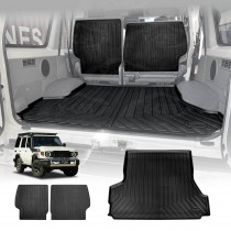 Boot Liner Kick Mats Set for Toyota Landcruiser 70/76 Series 2023-Onwards All Weather Heavy Duty Cargo Car Trunk Back Seat Protector