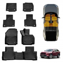 Premium Floor Mats for Toyota RAV4 RAV 4 XA50 Hybrid 2019-2025 Heavy Duty All Weather Double Layer TPE Carpet Car Interior Liner Set
