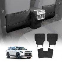 Car Front Seat Back Protectors for Toyota RAV4 6th Gen XA60 2026-Onwards Anti-Kick Mats PU Leather Cover Set of 2