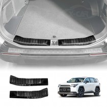Rear Bumper Guard Trims for Toyota RAV4 6th Gen 2026-Onwards Black Boot Trunk Step Panel Protector Plate Accessories Set of 2