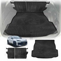 Boot Liner Kick Mats Set for Toyota RAV4 6th 2026-Onwards with Boot Side Speaker All Weather Heavy Duty Cargo Car Trunk Back Seat Protector
