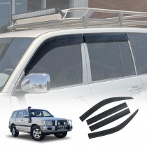 Weathershields for Toyota LandCruiser 100 & 105 Series 1998-2007 Car Weather Shields Wind Deflectors Window Sun Visor 4 Pcs