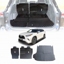 Premium Custom Made PU Leather Car Mat for Toyota Kluger 2021-2025 Floor Liner Carpet Complete Set