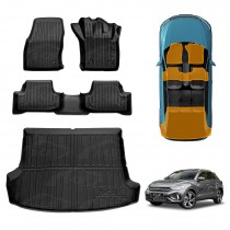 3D Floor Mats Boot Liner Set for Volkswagen VW T-Roc 2020-Onwards All Weather Heavy Duty Cargo Car Trunk Luggage Tray