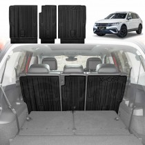 Back Seat Protector for Volkswagen VW Tiguan Allspace 2018-2024 All Weather Heavy Duty Car Kick Cargo Mats Cover Accessories
