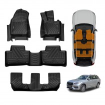 3D Floor Mats for Volvo XC90 2015-Onwards Heavy Duty All Weather Car Mats Carpet Liner Set