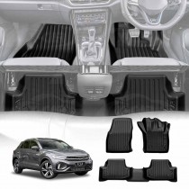 3D Floor Mats for Volkswagen VW T-Roc 2020-Onwards Heavy Duty All Weather Car Mats Carpet Liner Set